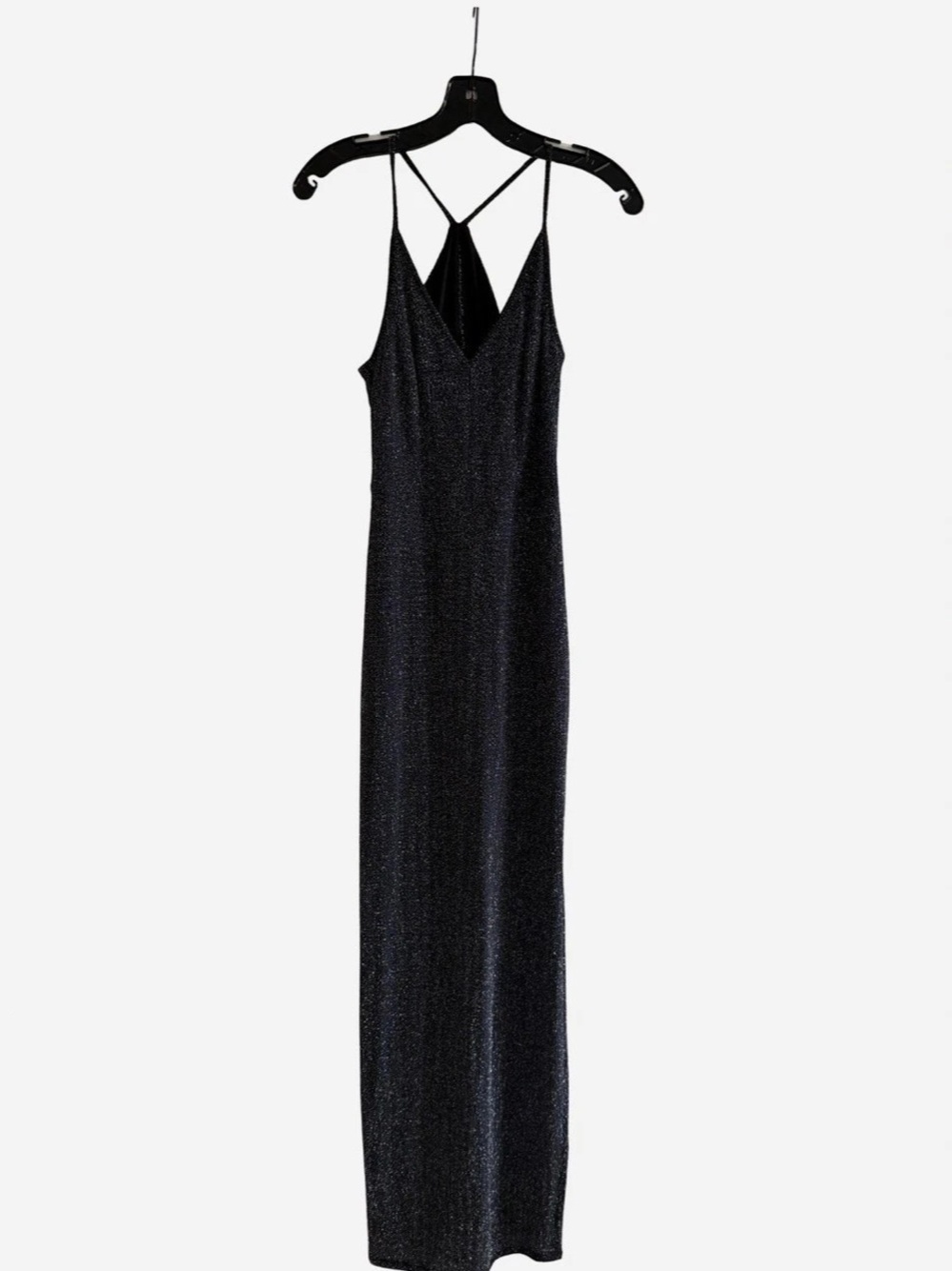 BCBGeneration Metallic Maxi Dress Black